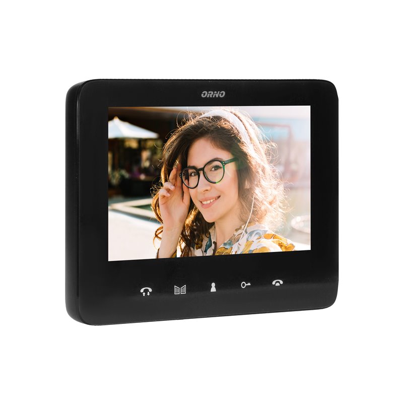 WIDEO MONITOR BEZSŁUCHAWKOWY, KOLOROWY, LCD 7", DO ZESTAWÓW Z SERII INDI I SCUTI, OTWIERANIE BRAMY, INTERKOM, CZARNY ORNO WIDEO MONITOR BEZSŁUCHAWKOWY, KOLOROWY, LCD 7", DO ZESTAWÓW Z SERII INDI I SCUTI, OTWIERANIE BRAMY, INTERKOM, CZARNY ORNO