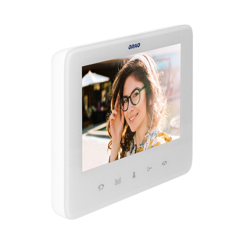 WIDEO MONITOR BEZSŁUCHAWKOWY, KOLOROWY, LCD 7", DO ZESTAWÓW Z SERII INDI I SCUTI, OTWIERANIE BRAMY, INTERKOM, BIAŁY ORNO WIDEO MONITOR BEZSŁUCHAWKOWY, KOLOROWY, LCD 7", DO ZESTAWÓW Z SERII INDI I SCUTI, OTWIERANIE BRAMY, INTERKOM, BIAŁY ORNO