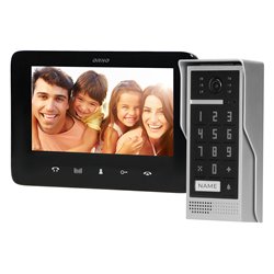ZESTAW WIDEODOMOFONOWY, BEZSŁUCHAWKOWY, KOLOR, LCD 7", INTERKOM, Z SZYFRATOREM, NATYNKOWY, CZARNY, SCUTI ORNO ZESTAW WIDEODOMOFONOWY, BEZSŁUCHAWKOWY, KOLOR, LCD 7", INTERKOM, Z SZYFRATOREM, NATYNKOWY, CZARNY, SCUTI ORNO