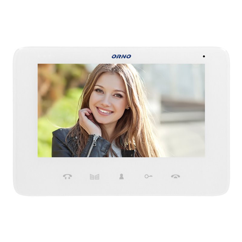 ZESTAW WIDEODOMOFONOWY, BEZSŁUCHAWKOWY, KOLOR, LCD 7", INTERKOM, Z SZYFRATOREM, NATYNKOWY, BIAŁY, SCUTI ORNO ZESTAW WIDEODOMOFONOWY, BEZSŁUCHAWKOWY, KOLOR, LCD 7", INTERKOM, Z SZYFRATOREM, NATYNKOWY, BIAŁY, SCUTI ORNO
