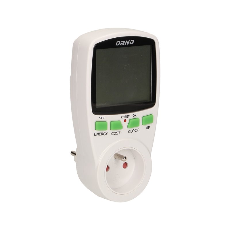 DWUTARYFOWY WATOMIERZ, KALKULATOR ENERGII Z WYŚWIETLACZEM LCD, 2 ODDZIELNE TARYFY, WEWNĘTRZNY AKUMULATOR ORNO DWUTARYFOWY WATOMIERZ, KALKULATOR ENERGII Z WYŚWIETLACZEM LCD, 2 ODDZIELNE TARYFY, WEWNĘTRZNY AKUMULATOR ORNO
