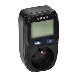 WATOMIERZ, KALKULATOR ENERGII Z PODŚWIETLANYM WYŚWIETLACZEM LCD, CZARNY ORNO WATOMIERZ, KALKULATOR ENERGII Z PODŚWIETLANYM WYŚWIETLACZEM LCD, CZARNY ORNO