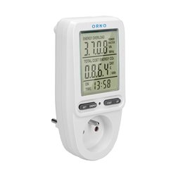 WATOMIERZ, KALKULATOR ENERGII Z WYŚWIETLACZEM LCD ORNO WATOMIERZ, KALKULATOR ENERGII Z WYŚWIETLACZEM LCD ORNO
