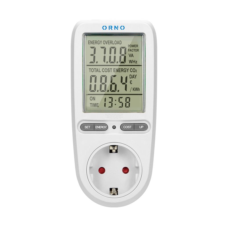 WATOMIERZ, KALKULATOR ENERGII Z WYŚWIETLACZEM LCD, WERSJA SCHUKO ORNO WATOMIERZ, KALKULATOR ENERGII Z WYŚWIETLACZEM LCD, WERSJA SCHUKO ORNO