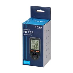 WATOMIERZ, KALKULATOR ENERGII Z WYŚWIETLACZEM LCD, WERSJA SCHUKO, CZARNY ORNO WATOMIERZ, KALKULATOR ENERGII Z WYŚWIETLACZEM LCD, WERSJA SCHUKO, CZARNY ORNO