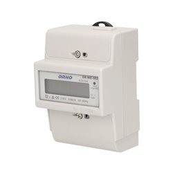 1-FAZOWY WSKAŹNIK ZUŻYCIA ENERGII ELEKTRYCZNEJ, 80A, 3 MODUŁY, DIN TH-35MM ORNO 1-FAZOWY WSKAŹNIK ZUŻYCIA ENERGII ELEKTRYCZNEJ, 80A, 3 MODUŁY, DIN TH-35MM ORNO
