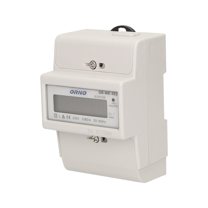 1-FAZOWY WSKAŹNIK ZUŻYCIA ENERGII ELEKTRYCZNEJ, 80A, 3 MODUŁY, DIN TH-35MM ORNO 1-FAZOWY WSKAŹNIK ZUŻYCIA ENERGII ELEKTRYCZNEJ, 80A, 3 MODUŁY, DIN TH-35MM ORNO