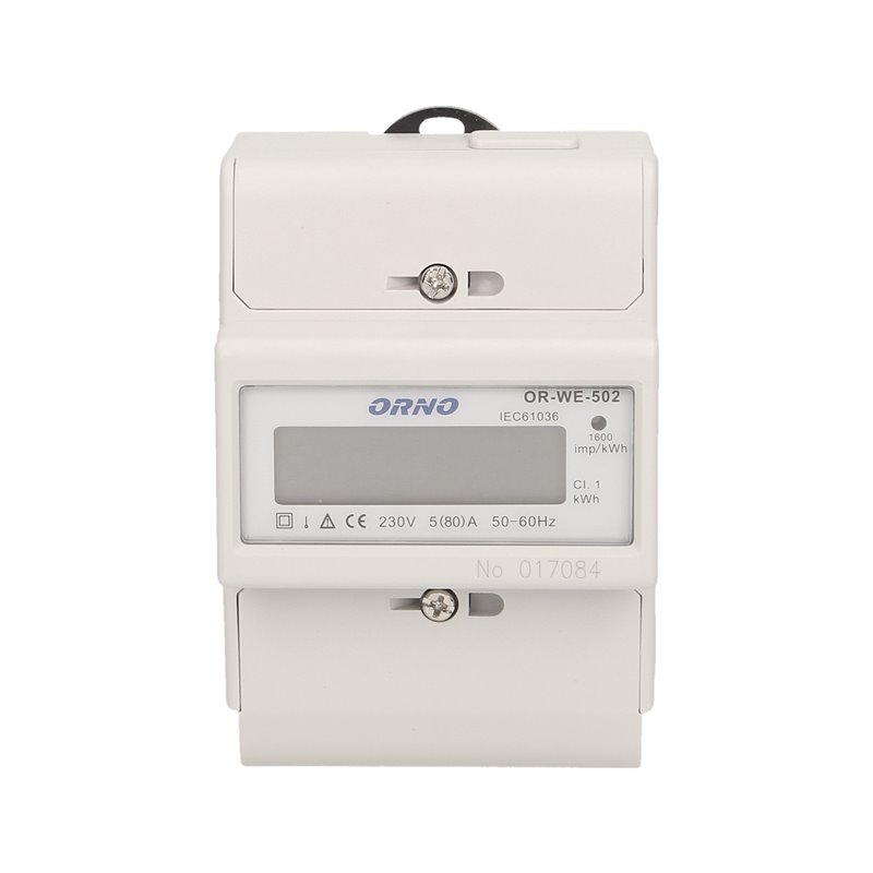 1-FAZOWY WSKAŹNIK ZUŻYCIA ENERGII ELEKTRYCZNEJ, 80A, 3 MODUŁY, DIN TH-35MM ORNO 1-FAZOWY WSKAŹNIK ZUŻYCIA ENERGII ELEKTRYCZNEJ, 80A, 3 MODUŁY, DIN TH-35MM ORNO