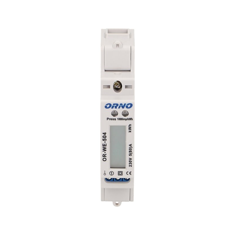 1-FAZOWY WSKAŹNIK ZUŻYCIA ENERGII ELEKTRYCZNEJ, 80A, PORT RS-485, 1 MODUŁ, DIN TH-35MM ORNO 1-FAZOWY WSKAŹNIK ZUŻYCIA ENERGII ELEKTRYCZNEJ, 80A, PORT RS-485, 1 MODUŁ, DIN TH-35MM ORNO