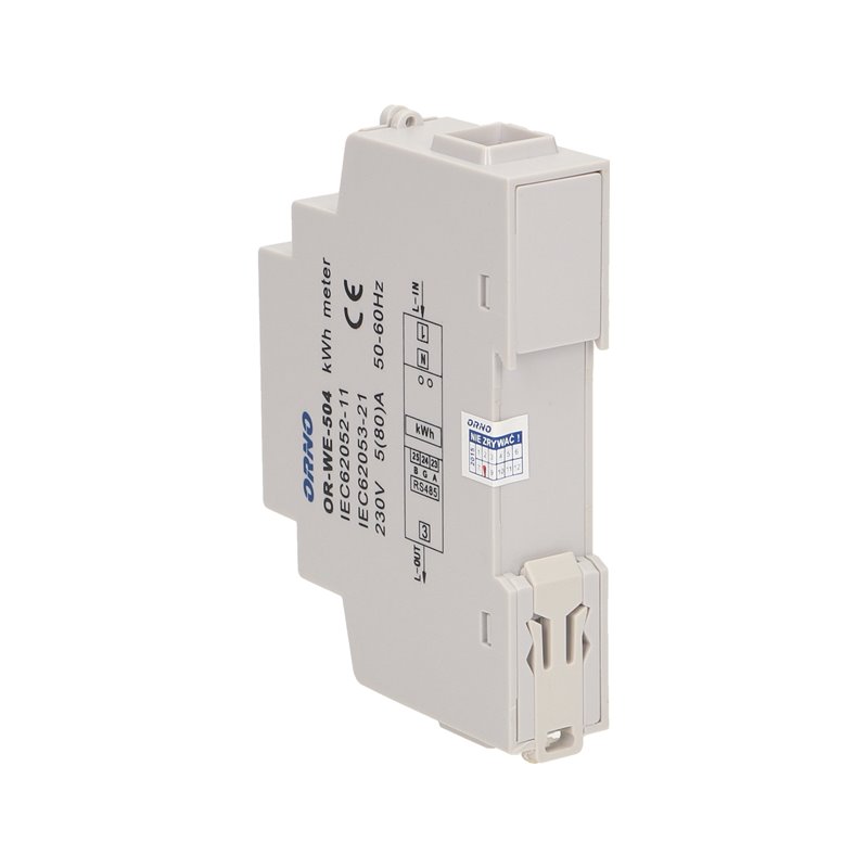 1-FAZOWY WSKAŹNIK ZUŻYCIA ENERGII ELEKTRYCZNEJ, 80A, PORT RS-485, 1 MODUŁ, DIN TH-35MM ORNO 1-FAZOWY WSKAŹNIK ZUŻYCIA ENERGII ELEKTRYCZNEJ, 80A, PORT RS-485, 1 MODUŁ, DIN TH-35MM ORNO