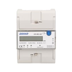 3-FAZOWY WSKAŹNIK ENERGII ELEKTRYCZNEJ, 120A, 5 MODUŁÓW, DIN TH-35MM, DODATKOWY PRZYCISK ORNO 3-FAZOWY WSKAŹNIK ENERGII ELEKTRYCZNEJ, 120A, 5 MODUŁÓW, DIN TH-35MM, DODATKOWY PRZYCISK ORNO