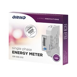 1-FAZOWY LICZNIK ENERGII ELEKTRYCZNEJ, 100A, MID, 1 MODUŁ, DIN TH-35MM ORNO 1-FAZOWY LICZNIK ENERGII ELEKTRYCZNEJ, 100A, MID, 1 MODUŁ, DIN TH-35MM ORNO