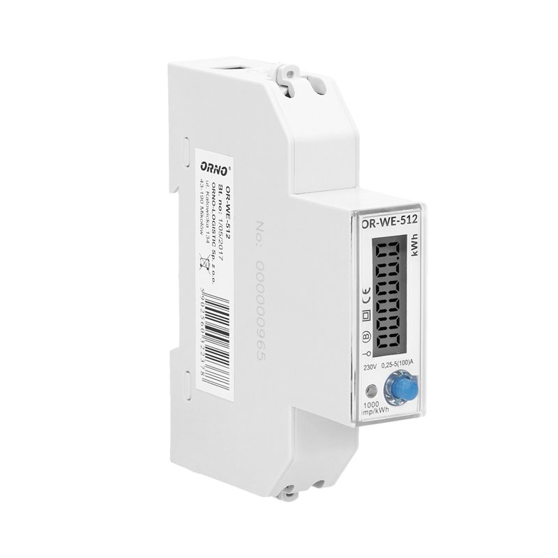 1-FAZOWY LICZNIK ENERGII ELEKTRYCZNEJ, 100A, MID, 1 MODUŁ, DIN TH-35MM ORNO 1-FAZOWY LICZNIK ENERGII ELEKTRYCZNEJ, 100A, MID, 1 MODUŁ, DIN TH-35MM ORNO
