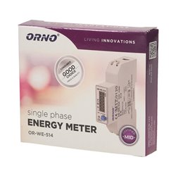 1-FAZOWY LICZNIK ENERGII ELEKTRYCZNEJ, 100A, PORT RS-485, MID, 1 MODUŁ, DIN TH-35MM ORNO 1-FAZOWY LICZNIK ENERGII ELEKTRYCZNEJ, 100A, PORT RS-485, MID, 1 MODUŁ, DIN TH-35MM ORNO