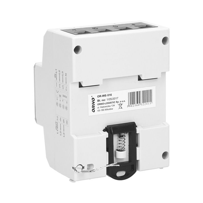 3-FAZOWY LICZNIK ENERGII ELEKTRYCZNEJ, 80A, PORT RS-485, MID, 4,5 MODUŁY, DIN TH-35MM ORNO 3-FAZOWY LICZNIK ENERGII ELEKTRYCZNEJ, 80A, PORT RS-485, MID, 4,5 MODUŁY, DIN TH-35MM ORNO