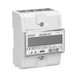 3-FAZOWY LICZNIK ENERGII ELEKTRYCZNEJ, 80A, PORT RS-485, WIELOTARYFOWY, 4,5 MODUŁY, DIN TH-35MM ORNO 3-FAZOWY LICZNIK ENERGII ELEKTRYCZNEJ, 80A, PORT RS-485, WIELOTARYFOWY, 4,5 MODUŁY, DIN TH-35MM ORNO