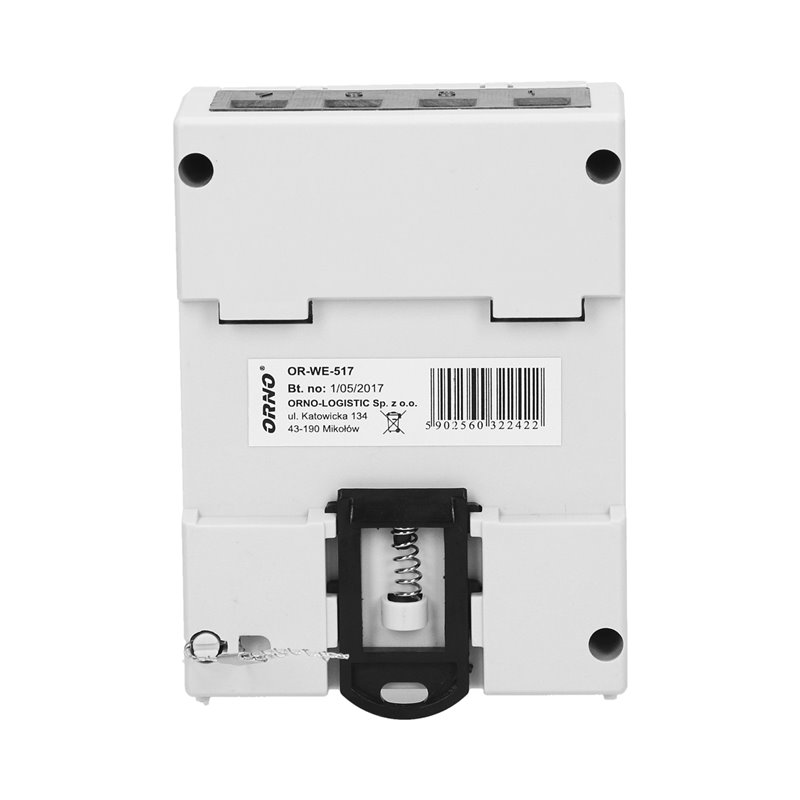 3-FAZOWY LICZNIK ENERGII ELEKTRYCZNEJ, 80A, PORT RS-485, WIELOTARYFOWY, 4,5 MODUŁY, DIN TH-35MM ORNO 3-FAZOWY LICZNIK ENERGII ELEKTRYCZNEJ, 80A, PORT RS-485, WIELOTARYFOWY, 4,5 MODUŁY, DIN TH-35MM ORNO