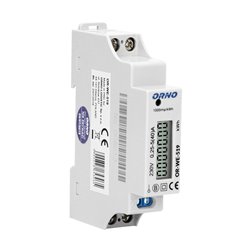 1-FAZOWY LICZNIK ENERGII ELEKTRYCZNEJ, 40A, MID, WYJŚCIE IMPULSOWE, 1 MODUŁ, DIN TH-35MM ORNO 1-FAZOWY LICZNIK ENERGII ELEKTRYCZNEJ, 40A, MID, WYJŚCIE IMPULSOWE, 1 MODUŁ, DIN TH-35MM ORNO