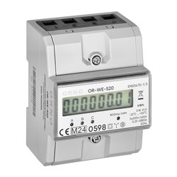 3-FAZOWY LICZNIK ENERGII ELEKTRYCZNEJ, 80A, MID, 4,5 MODUŁU, DIN TH-35MM ORNO 3-FAZOWY LICZNIK ENERGII ELEKTRYCZNEJ, 80A, MID, 4,5 MODUŁU, DIN TH-35MM ORNO