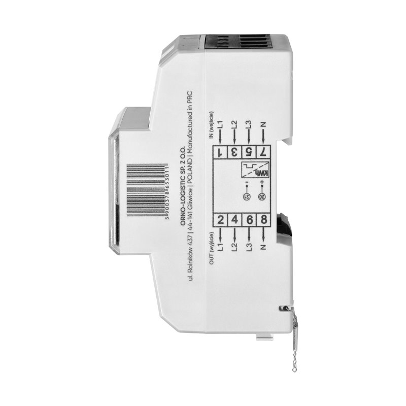 3-FAZOWY LICZNIK ENERGII ELEKTRYCZNEJ, 80A, MID, 4,5 MODUŁU, DIN TH-35MM ORNO 3-FAZOWY LICZNIK ENERGII ELEKTRYCZNEJ, 80A, MID, 4,5 MODUŁU, DIN TH-35MM ORNO