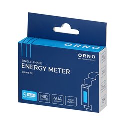 1-FAZOWY LICZNIK ENERGII ELEKTRYCZNEJ, 40A, MID, WYJŚCIE IMPULSOWE, PODŚWIETLENIE, 1 MODUŁ, DIN TH-35MM ORNO 1-FAZOWY LICZNIK ENERGII ELEKTRYCZNEJ, 40A, MID, WYJŚCIE IMPULSOWE, PODŚWIETLENIE, 1 MODUŁ, DIN TH-35MM ORNO