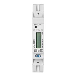 1-FAZOWY LICZNIK ENERGII ELEKTRYCZNEJ, 40A, MID, WYJŚCIE IMPULSOWE, PODŚWIETLENIE, 1 MODUŁ, DIN TH-35MM ORNO 1-FAZOWY LICZNIK ENERGII ELEKTRYCZNEJ, 40A, MID, WYJŚCIE IMPULSOWE, PODŚWIETLENIE, 1 MODUŁ, DIN TH-35MM ORNO