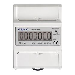 1-FAZOWY WSKAŹNIK ZUŻYCIA ENERGII ELEKTRYCZNEJ, 80A, 3 MODUŁY, DIN TH-35MM ORNO 1-FAZOWY WSKAŹNIK ZUŻYCIA ENERGII ELEKTRYCZNEJ, 80A, 3 MODUŁY, DIN TH-35MM ORNO