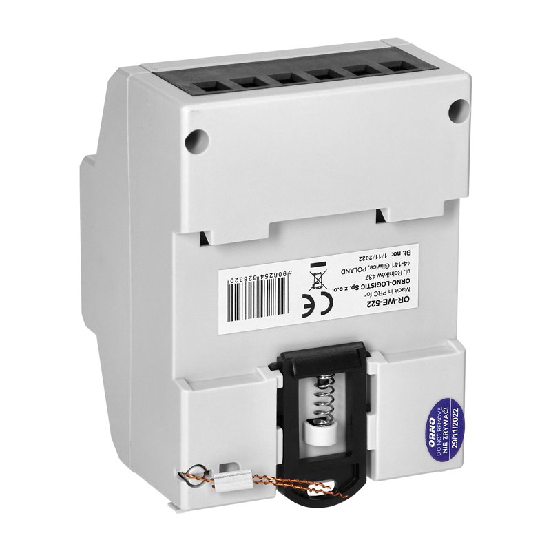 1-FAZOWY WSKAŹNIK ZUŻYCIA ENERGII ELEKTRYCZNEJ, 80A, 3 MODUŁY, DIN TH-35MM ORNO 1-FAZOWY WSKAŹNIK ZUŻYCIA ENERGII ELEKTRYCZNEJ, 80A, 3 MODUŁY, DIN TH-35MM ORNO
