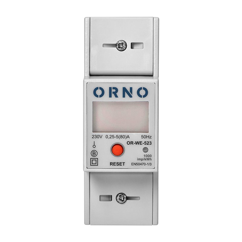 1-FAZOWY LICZNIK ZUŻYCIA ENERGII ELEKTRYCZNEJ, 80A, MID, RS485, DODATKOWY WSKAŹNIK, WYJŚCIE IMPULSOWE, PRZYCISK RESET, 2 MODUŁY, 1-FAZOWY LICZNIK ZUŻYCIA ENERGII ELEKTRYCZNEJ, 80A, MID, RS485, DODATKOWY WSKAŹNIK, WYJŚCIE IMPULSOWE, PRZYCISK RESET, 2 MODUŁY,