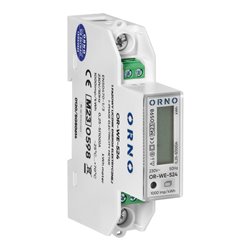 1-FAZOWY LICZNIK ENERGII ELEKTRYCZNEJ, 100A, MID, 1 MODUŁ, DIN TH-35MM, PV ORNO 1-FAZOWY LICZNIK ENERGII ELEKTRYCZNEJ, 100A, MID, 1 MODUŁ, DIN TH-35MM, PV ORNO