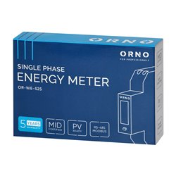 1-FAZOWY LICZNIK ENERGII ELEKTRYCZNEJ, 100A, PORT RS-485, MID, 1 MODUŁ, DIN TH-35MM, PV ORNO 1-FAZOWY LICZNIK ENERGII ELEKTRYCZNEJ, 100A, PORT RS-485, MID, 1 MODUŁ, DIN TH-35MM, PV ORNO
