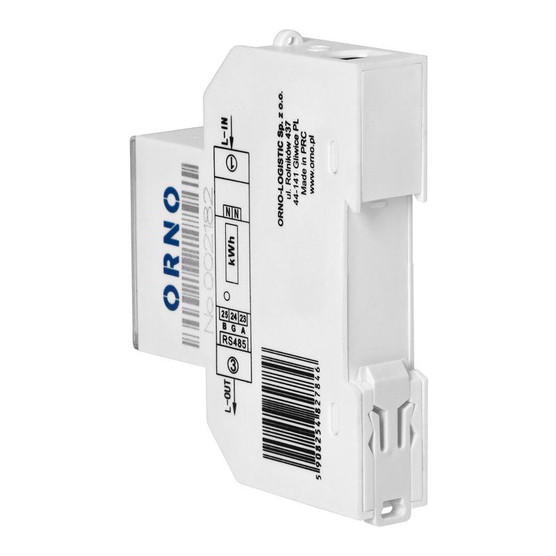 1-FAZOWY LICZNIK ENERGII ELEKTRYCZNEJ, 100A, PORT RS-485, MID, 1 MODUŁ, DIN TH-35MM, PV ORNO 1-FAZOWY LICZNIK ENERGII ELEKTRYCZNEJ, 100A, PORT RS-485, MID, 1 MODUŁ, DIN TH-35MM, PV ORNO