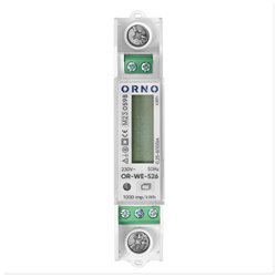 1-FAZOWY LICZNIK ENERGII ELEKTRYCZNEJ 100A, WIELOTARYFOWY, PORT RS-485, MID, 1 MODUŁ, DIN TH-35MM, PV ORNO 1-FAZOWY LICZNIK ENERGII ELEKTRYCZNEJ 100A, WIELOTARYFOWY, PORT RS-485, MID, 1 MODUŁ, DIN TH-35MM, PV ORNO