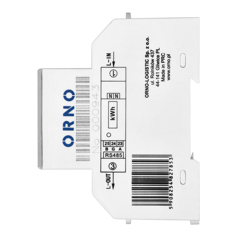 1-FAZOWY LICZNIK ENERGII ELEKTRYCZNEJ 100A, WIELOTARYFOWY, PORT RS-485, MID, 1 MODUŁ, DIN TH-35MM, PV ORNO 1-FAZOWY LICZNIK ENERGII ELEKTRYCZNEJ 100A, WIELOTARYFOWY, PORT RS-485, MID, 1 MODUŁ, DIN TH-35MM, PV ORNO