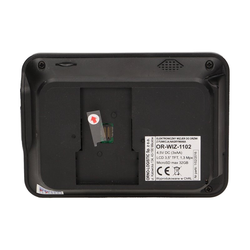 ELEKTRONICZNY WIZJER DO DRZWI 3,5" Z DZWONKIEM, PODŚWIETLENIEM NOCNYM, ZOOMEM I FUNKCJĄ NAGRYWANIA NA KARTĘ MICRO SD, BATERYJNY ELEKTRONICZNY WIZJER DO DRZWI 3,5" Z DZWONKIEM, PODŚWIETLENIEM NOCNYM, ZOOMEM I FUNKCJĄ NAGRYWANIA NA KARTĘ MICRO SD, BATERYJNY