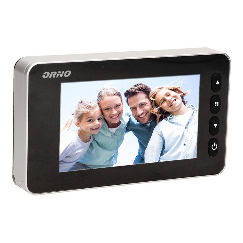 ELEKTRONICZNY WIZJER DO DRZWI 4,3" Z FUNKCJĄ NAGRYWANIA NA KARTĘ MICRO SD, CZUJNIKIEM RUCHU I MENU W 9 JĘZYKACH, BATERYJNY ORNO ELEKTRONICZNY WIZJER DO DRZWI 4,3" Z FUNKCJĄ NAGRYWANIA NA KARTĘ MICRO SD, CZUJNIKIEM RUCHU I MENU W 9 JĘZYKACH, BATERYJNY ORNO