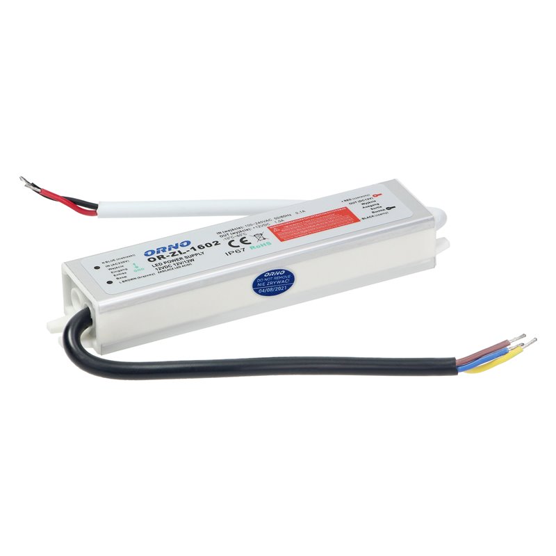 ZASILACZ DO LED 12VDC 12W, IP67 ORNO ZASILACZ DO LED 12VDC 12W, IP67 ORNO