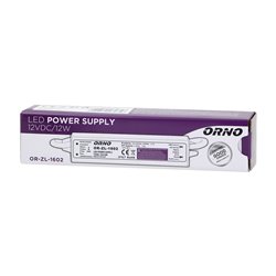 ZASILACZ DO LED 12VDC 12W, IP67 ORNO ZASILACZ DO LED 12VDC 12W, IP67 ORNO