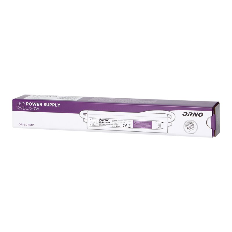 ZASILACZ DO LED 12VDC 20W, IP67 ORNO ZASILACZ DO LED 12VDC 20W, IP67 ORNO