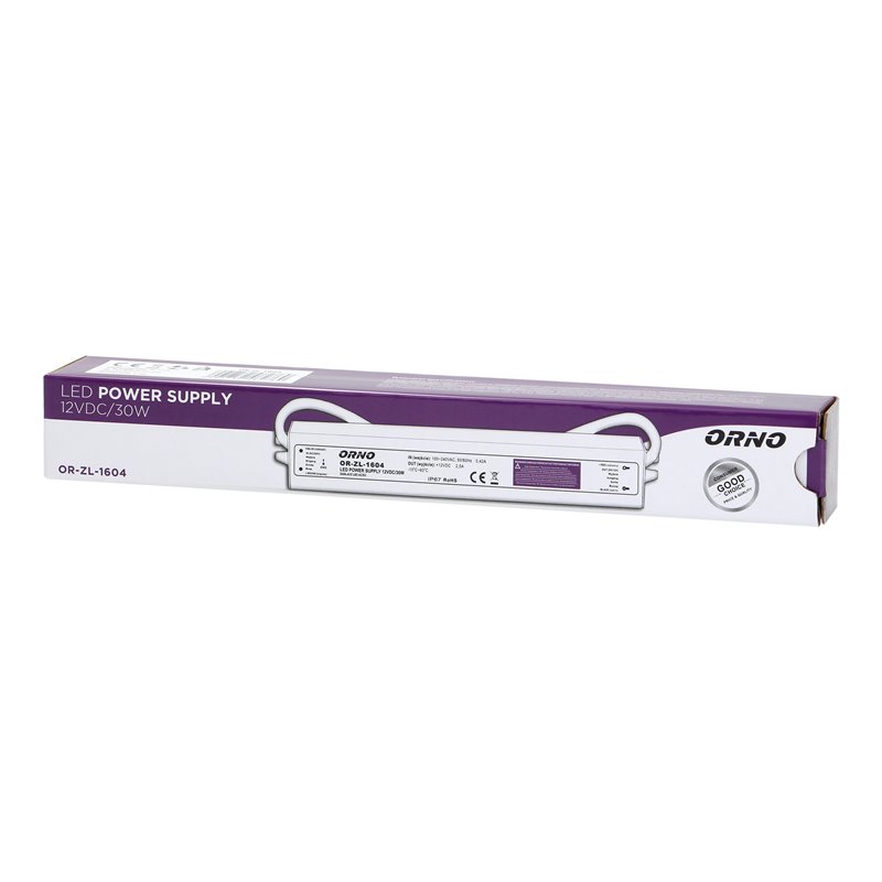 ZASILACZ DO LED 12VDC 30W, IP67 ORNO ZASILACZ DO LED 12VDC 30W, IP67 ORNO