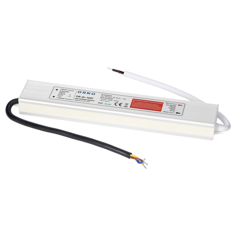 ZASILACZ DO LED 12VDC 100W, IP67 ORNO ZASILACZ DO LED 12VDC 100W, IP67 ORNO