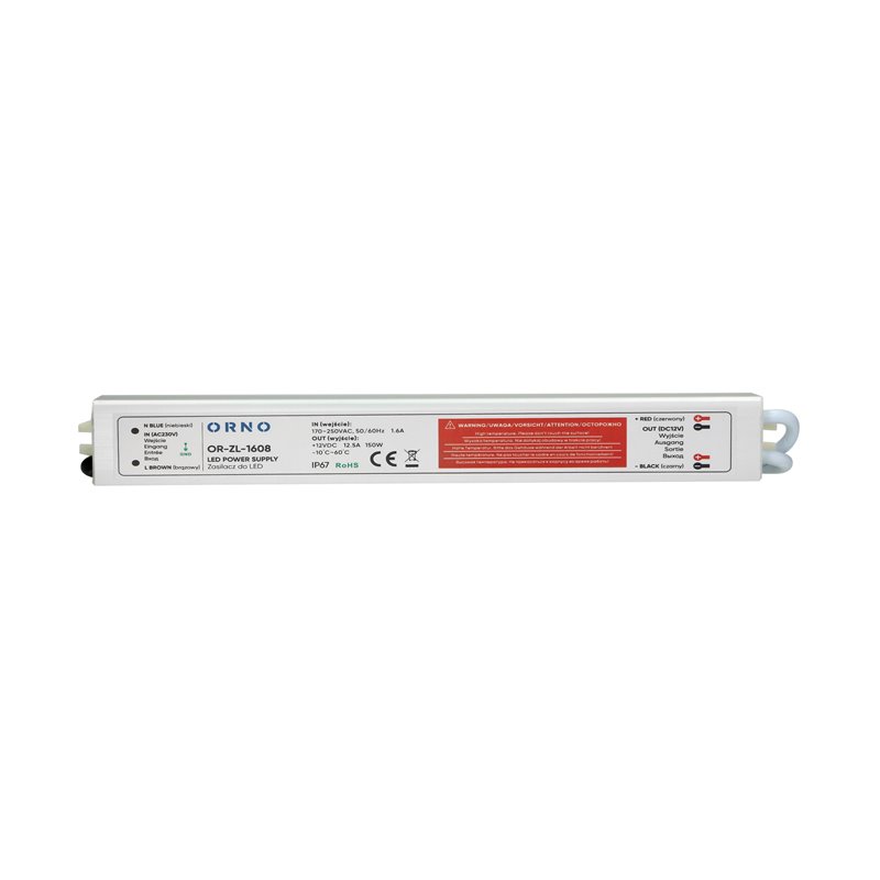 ZASILACZ DO LED 12VDC 150W, IP67 ORNO ZASILACZ DO LED 12VDC 150W, IP67 ORNO