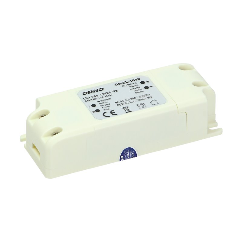 ZASILACZ DO LED 12VDC 9W, IP20 ORNO