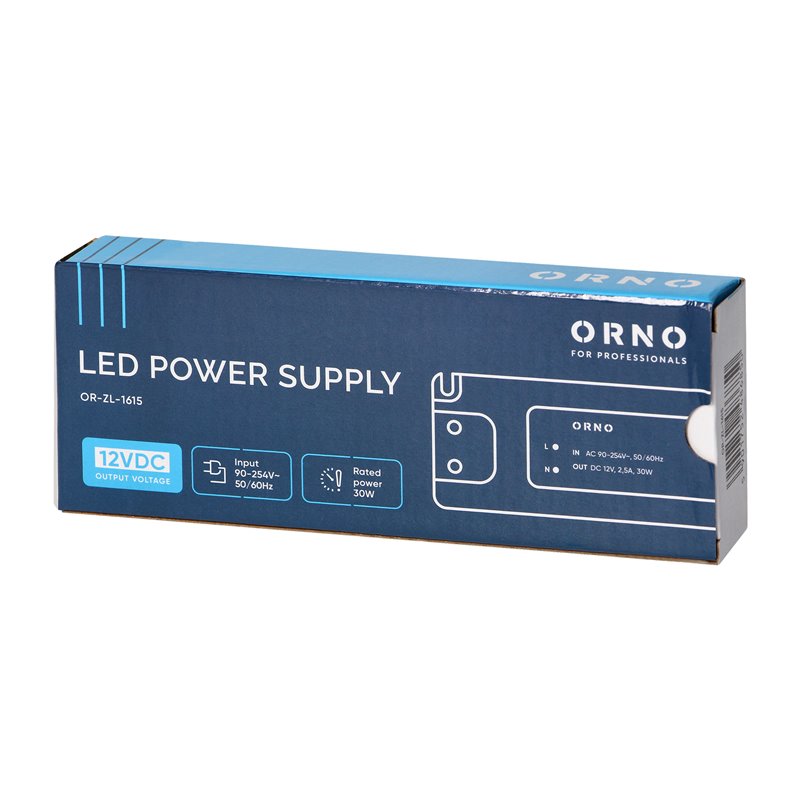 ZASILACZ DO LED 12VDC 30W, IP20 ORNO ZASILACZ DO LED 12VDC 30W, IP20 ORNO