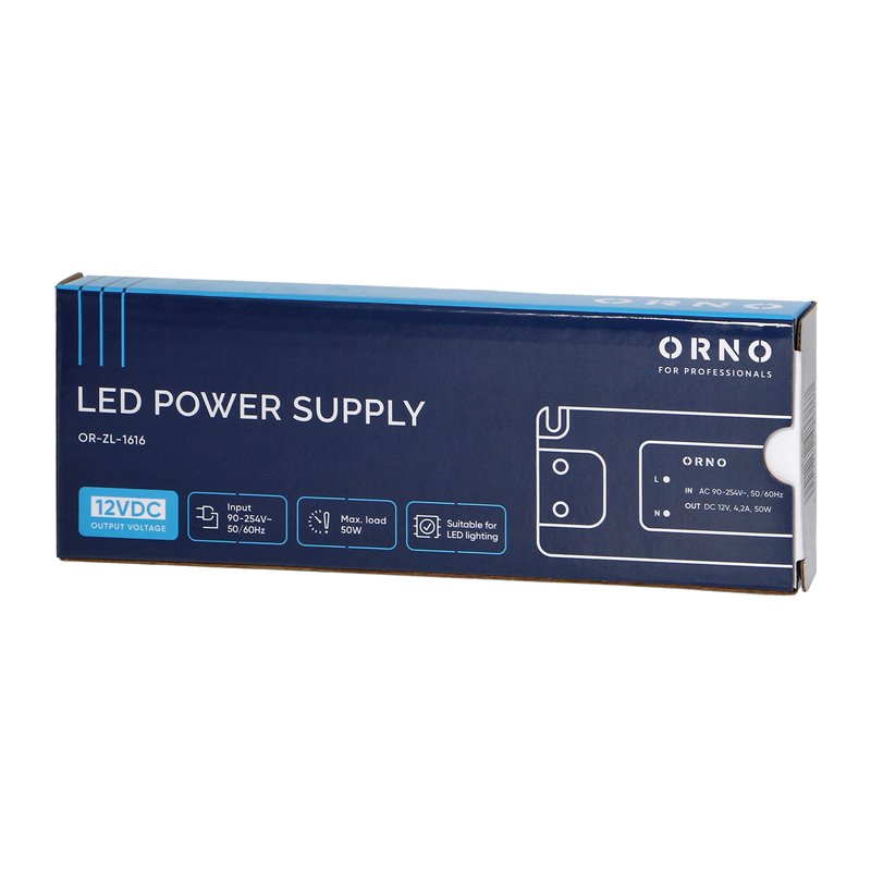 ZASILACZ DO LED 12VDC 50W, IP20 ORNO ZASILACZ DO LED 12VDC 50W, IP20 ORNO