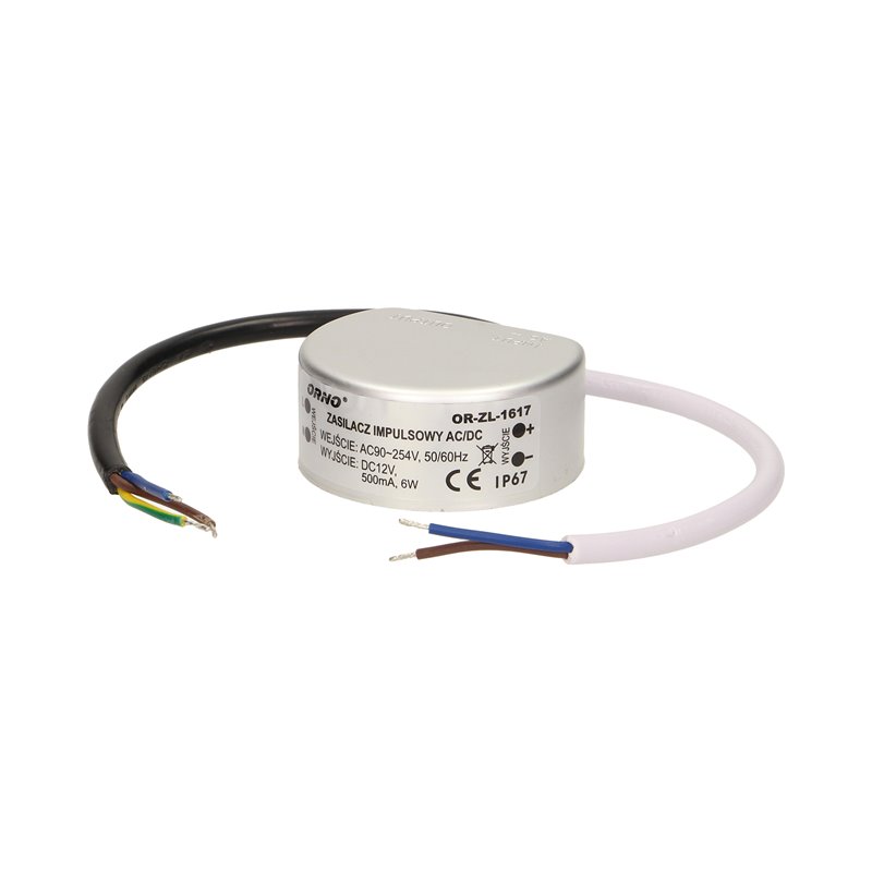ZASILACZ DO LED DO PUSZKI 12VDC 5W, IP67 ORNO