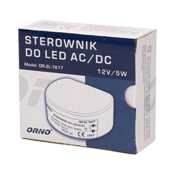ZASILACZ DO LED DO PUSZKI 12VDC 5W, IP67 ORNO ZASILACZ DO LED DO PUSZKI 12VDC 5W, IP67 ORNO