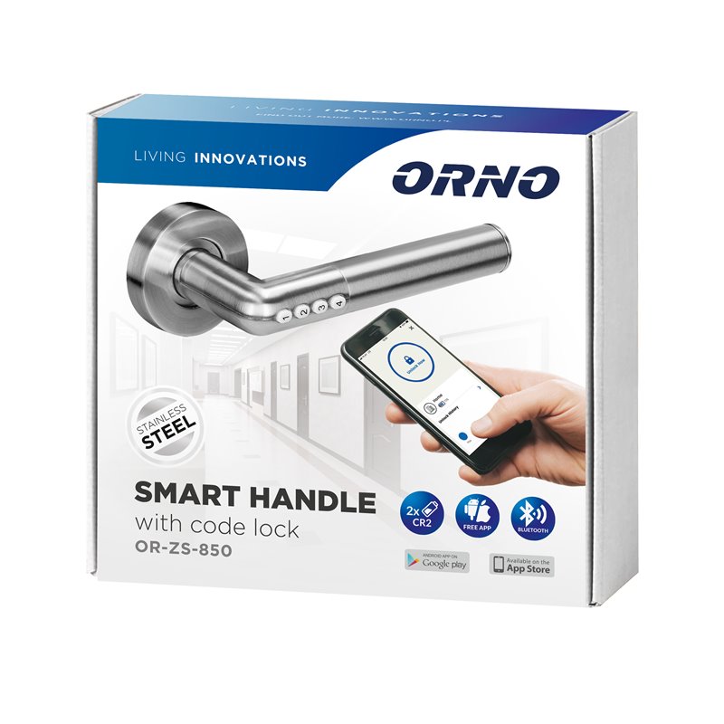 KLAMKA Z ZAMKIEM SZYFROWYM IP44 , OTWIERANIE NA PIN I BLUETOOTH ORNO KLAMKA Z ZAMKIEM SZYFROWYM IP44 , OTWIERANIE NA PIN I BLUETOOTH ORNO