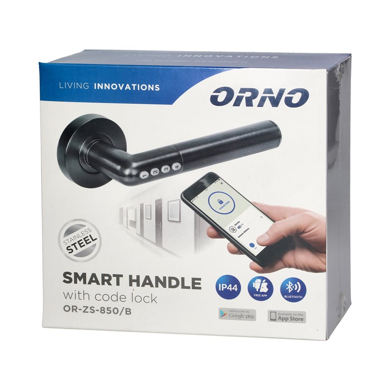 KLAMKA Z ZAMKIEM SZYFROWYM IP44 , OTWIERANIE NA PIN I BLUETOOTH ORNO KLAMKA Z ZAMKIEM SZYFROWYM IP44 , OTWIERANIE NA PIN I BLUETOOTH ORNO