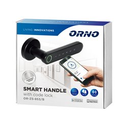 KLAMKA SZYFROWA Z KLAWIATURĄ DOTYKOWĄ I FUNKCJĄ SMART - CZYTNIK LINII PAPILARNYCH, BLUETOOTH 4.0, CZARNY ORNO KLAMKA SZYFROWA Z KLAWIATURĄ DOTYKOWĄ I FUNKCJĄ SMART - CZYTNIK LINII PAPILARNYCH, BLUETOOTH 4.0, CZARNY ORNO